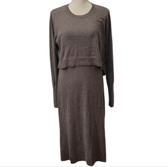 Calvin Klein Chocolate Knit Dress - Picture 1 of 4
